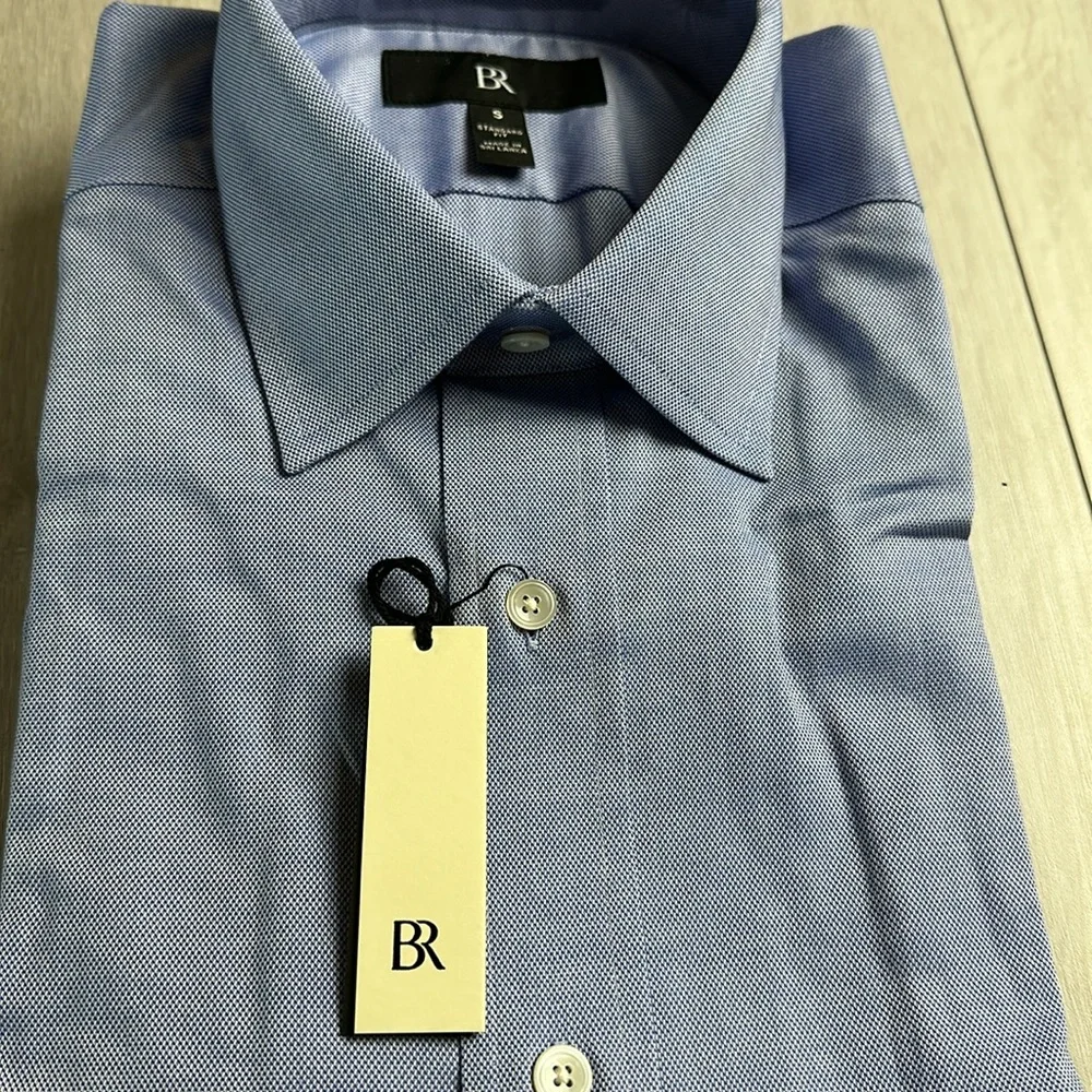 Banana Republic Standard‎ Fit Oxford-Fit Shirt Blue Small New With Tags